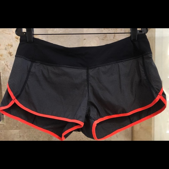 NWOT Lululemon Speed Shorts Cashew Tonka Stripe flare 10 - Picture 2 of 5